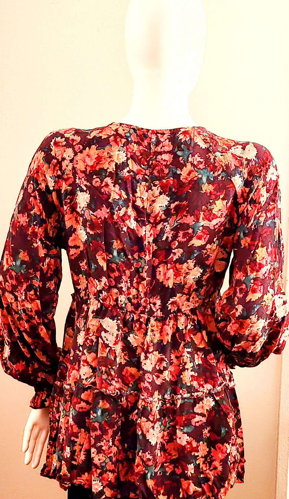 Flower Print Blouse-Rear