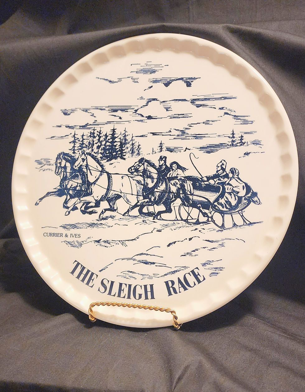 The Sleigh Race Serving Platter-Front