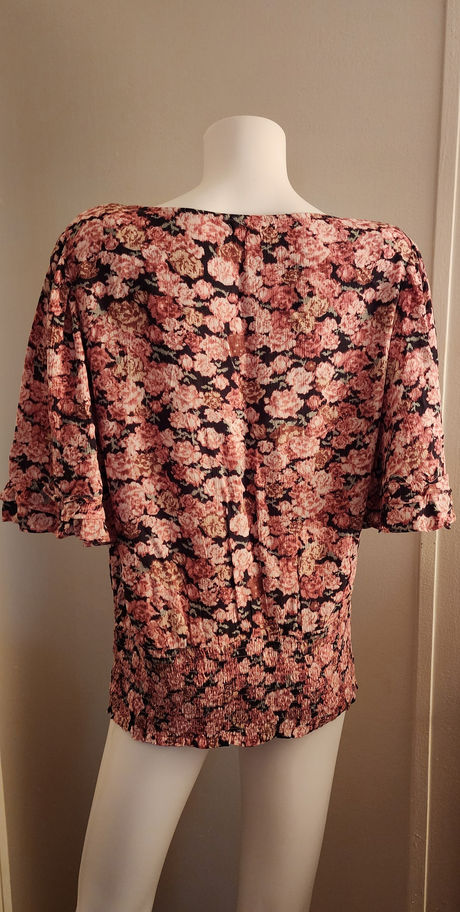 Flower Print Blouse/Rear