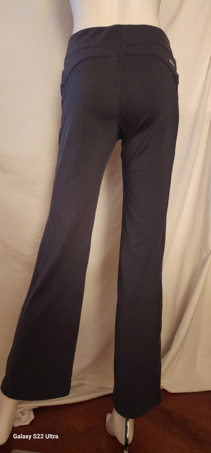 Grey Stretch Athletic Pants-Rear