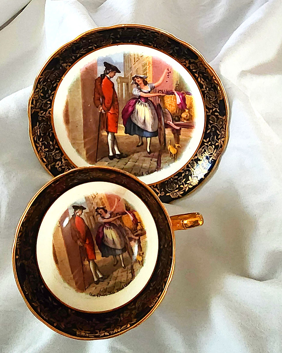 Regency Teacup and Saucer-Side by Side