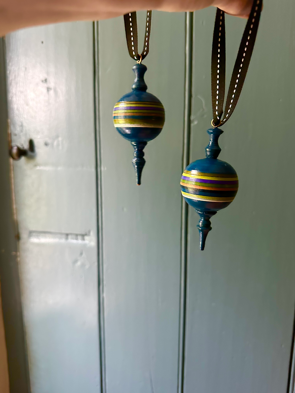 Thumbnail: FANCIES: Hand Turned Wood Ornaments