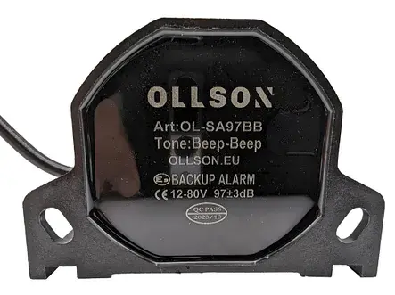 Thumbnail: OLLSON - achteruitrijalarm - piep - 97dB/1400Hz - 12/80V