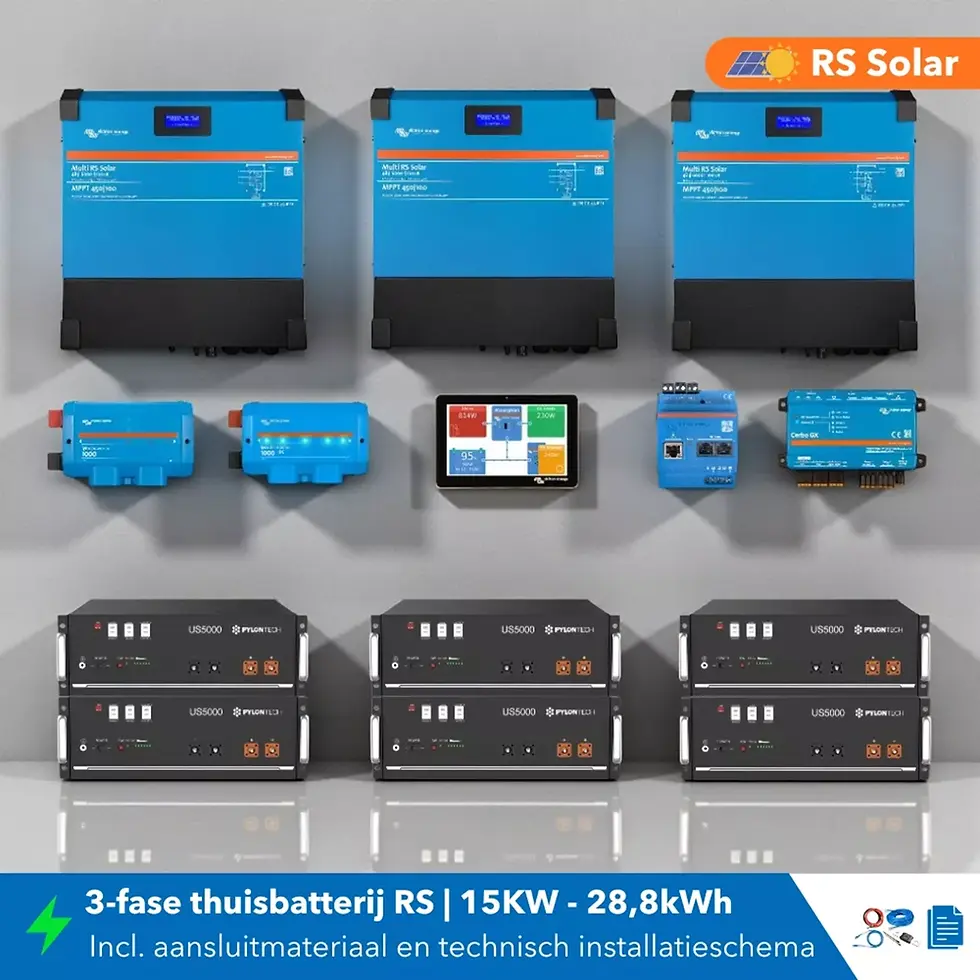 Thuisbatterij set - 3 fase - 15KW - 28,8kWh - Multi RS