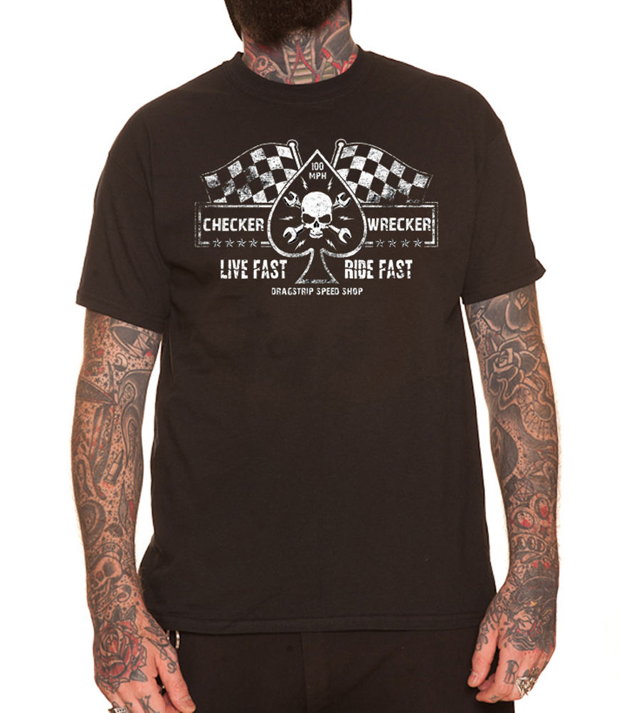 Mens Kustom Live Fast T`shirt
