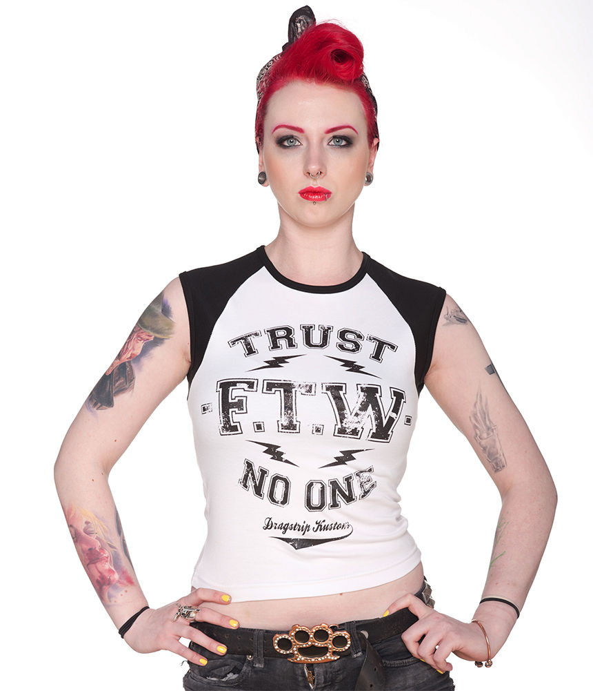 Sleeveless Baseball Top Trust No One