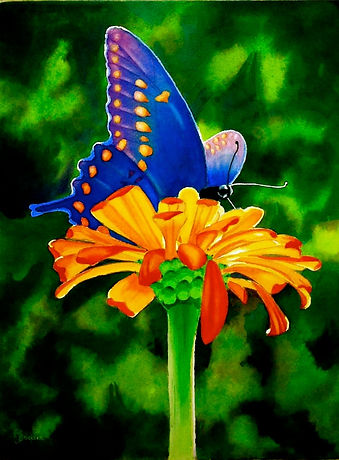 Jill Erickson Sipping Zinnias Watercolor.jpeg