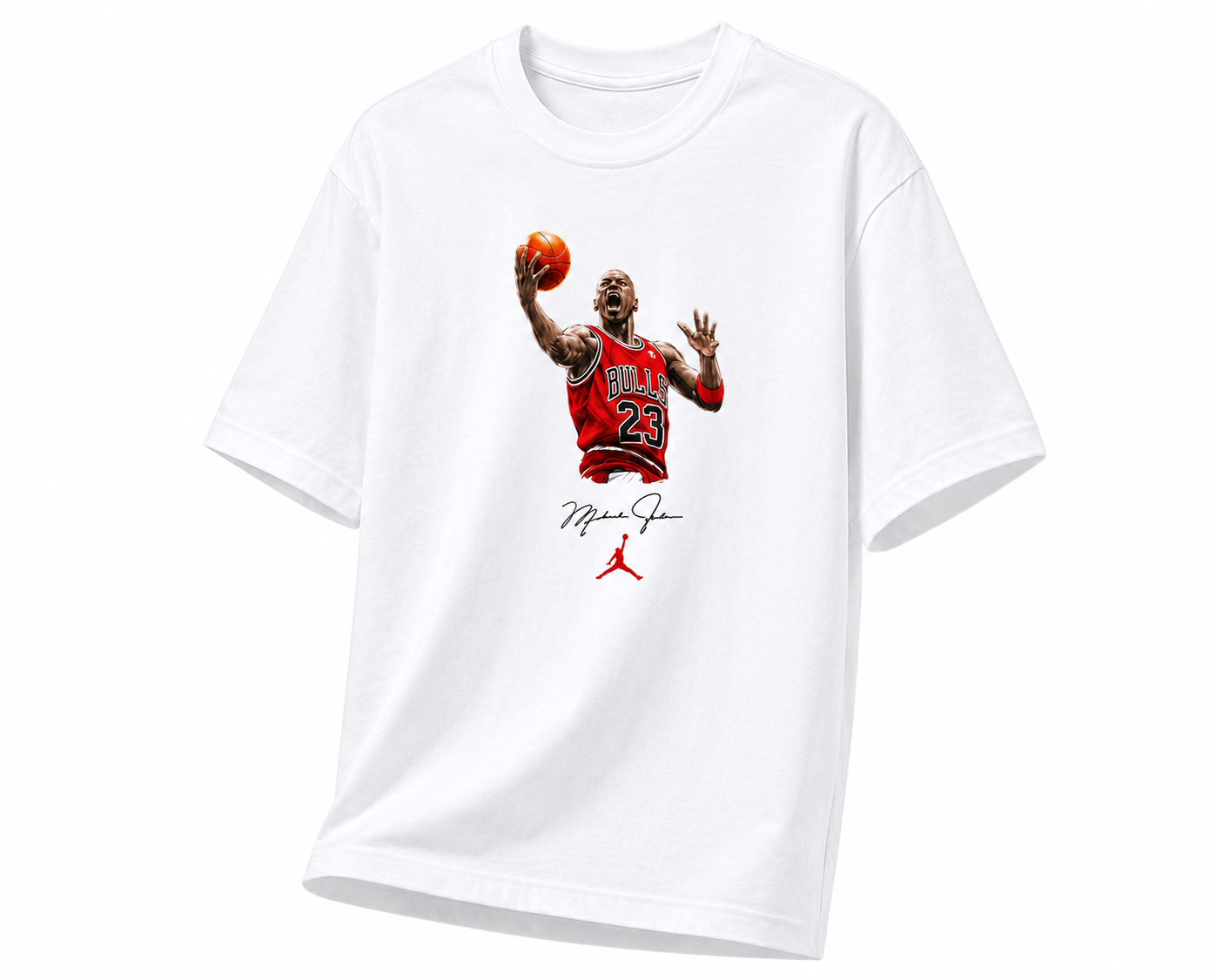 חולצת אוברסייז NBA – מייקל ג’ורדן (לבנה)