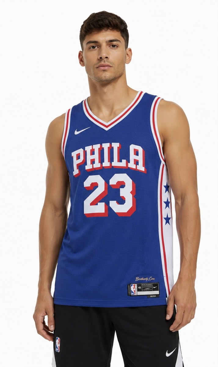 גופיית NBA LeBron James Philadelphia כחולה