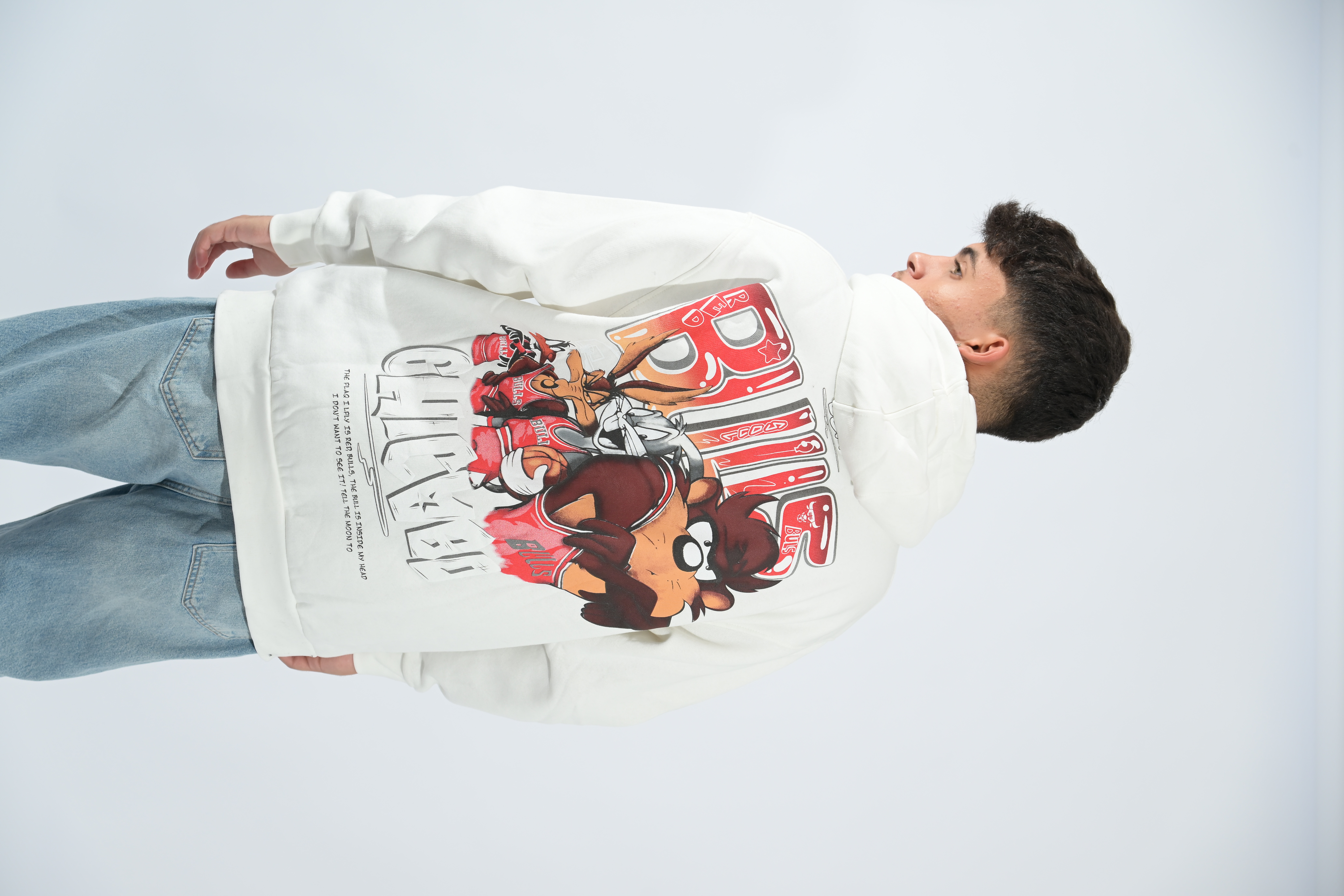 A special white Bulls hoodie