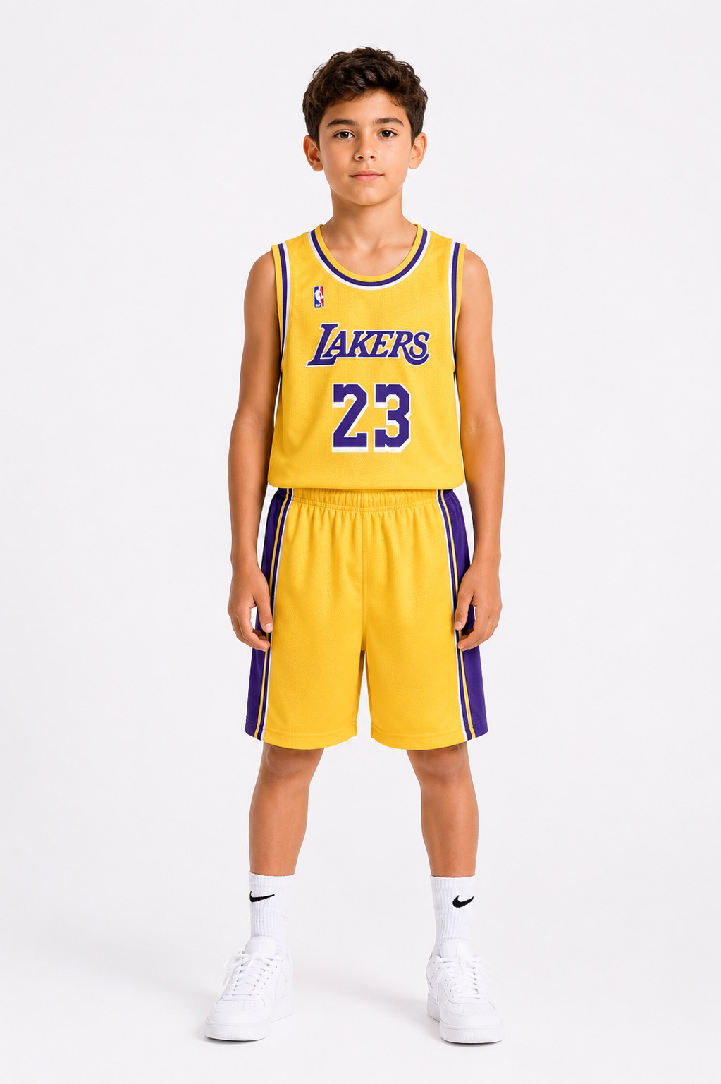 חליפת ילדים NBA – לברון ג’יימס 23 (צהובה)