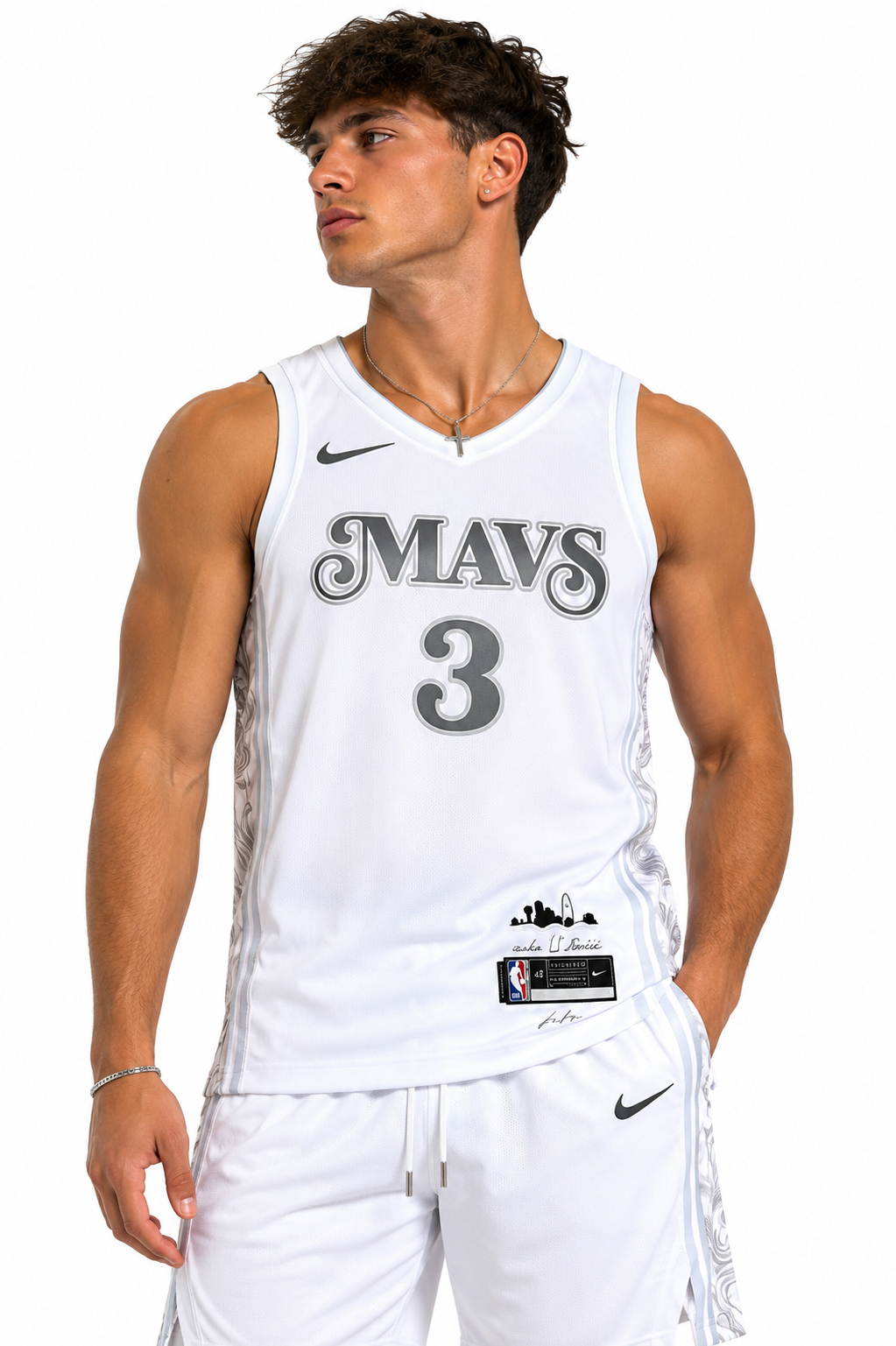 גופיית NBA דאלאס מאבריקס – אנטוני דייוויס (לבן-כסוף)