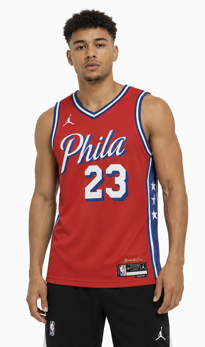 גופיית NBA LeBron James Philadelphia אדומה