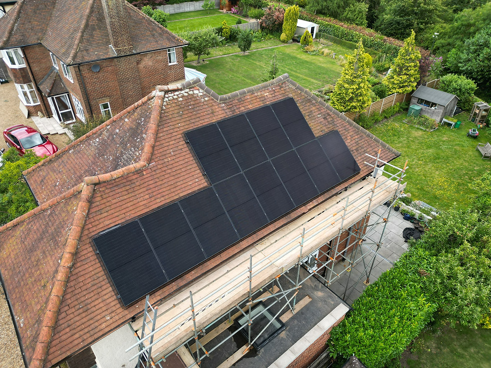 Roof top solar panel installation