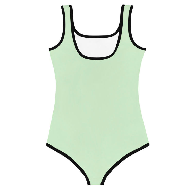 Light green one-piece swimsuit