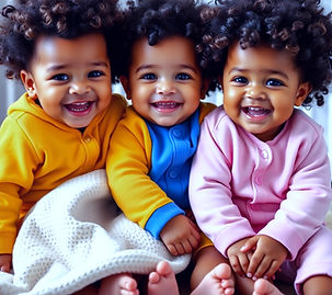 baby playing with siblings wearing onesi
