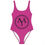 Thumbnail: Pink one-piece swimsuit, NY logo