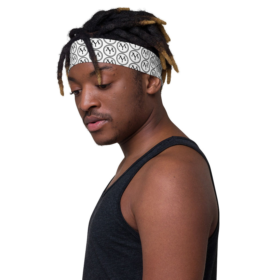 Miniatura: Man wearing patterned headband