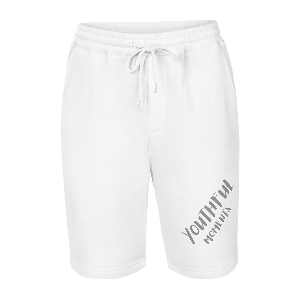 Thumbnail: White drawstring shorts with "Feminine" text