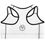 Thumbnail: White sports bra, back view, YM logo