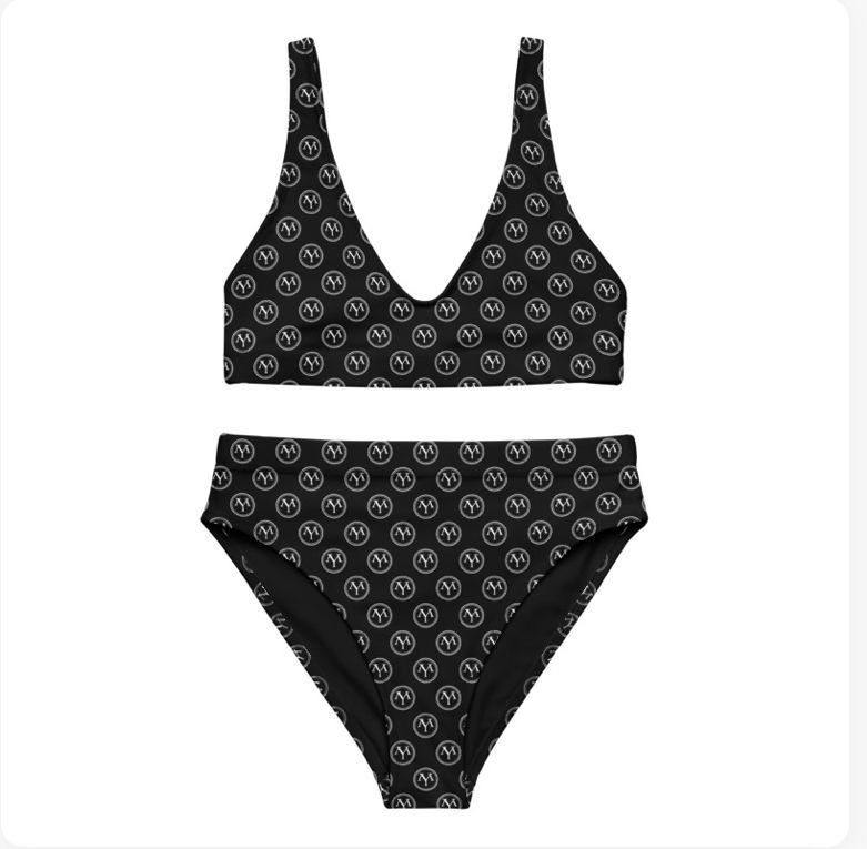 Black bikini with small pattern