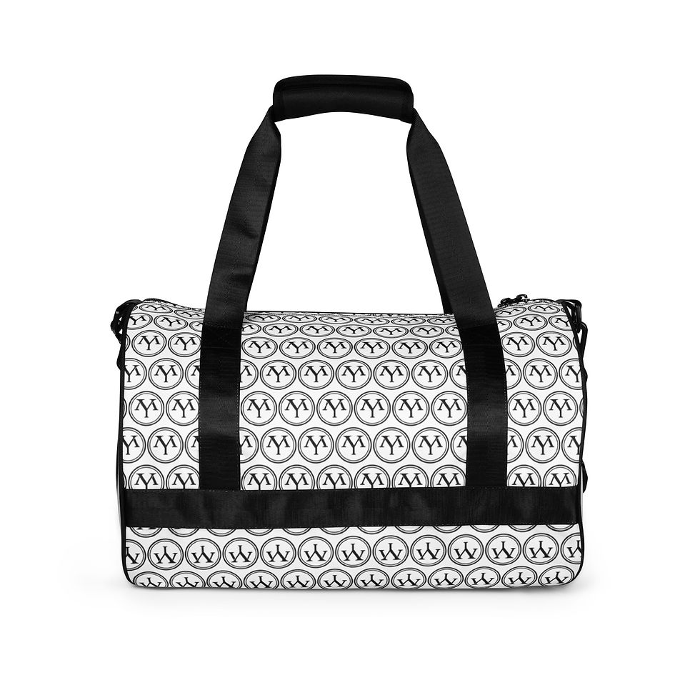 Miniaturbild: Black and white smiley face duffel bag