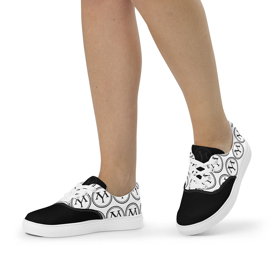 Thumbnail: Black canvas sneakers with logo Youthful Moments