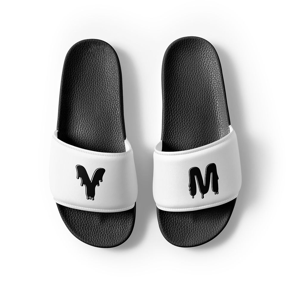 Miniaturebillede: YM Drip Letter slides: comfortable, stylish footwear
