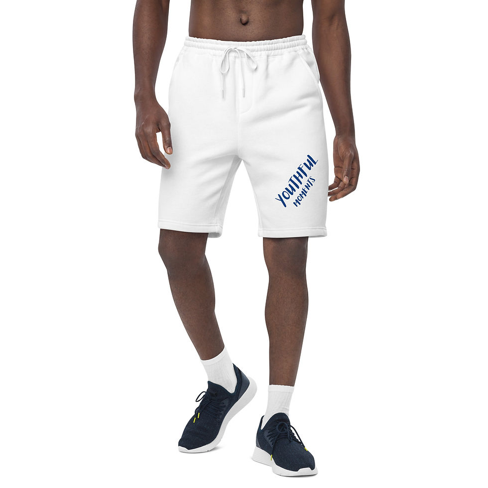 縮圖：Man modeling white YM Drip Letter Track Pants