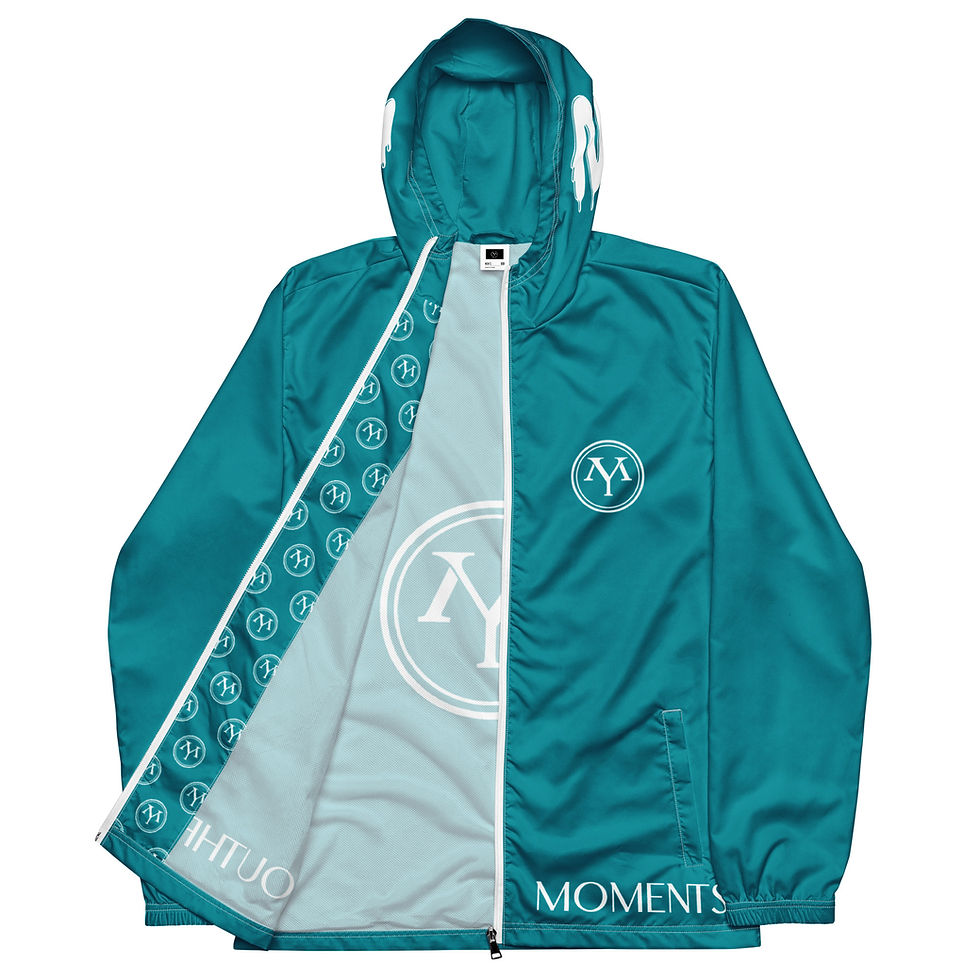 Teal YM Drip Letter Onesie jacket