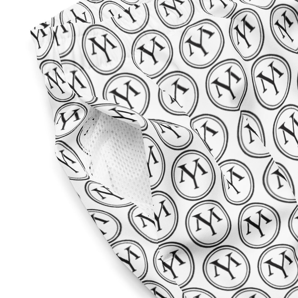 الصورة المصغرة: YM Drip Letter Backpack: Stylish black and white M pattern