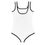 Thumbnail: White one-piece swimsuit, black trim
