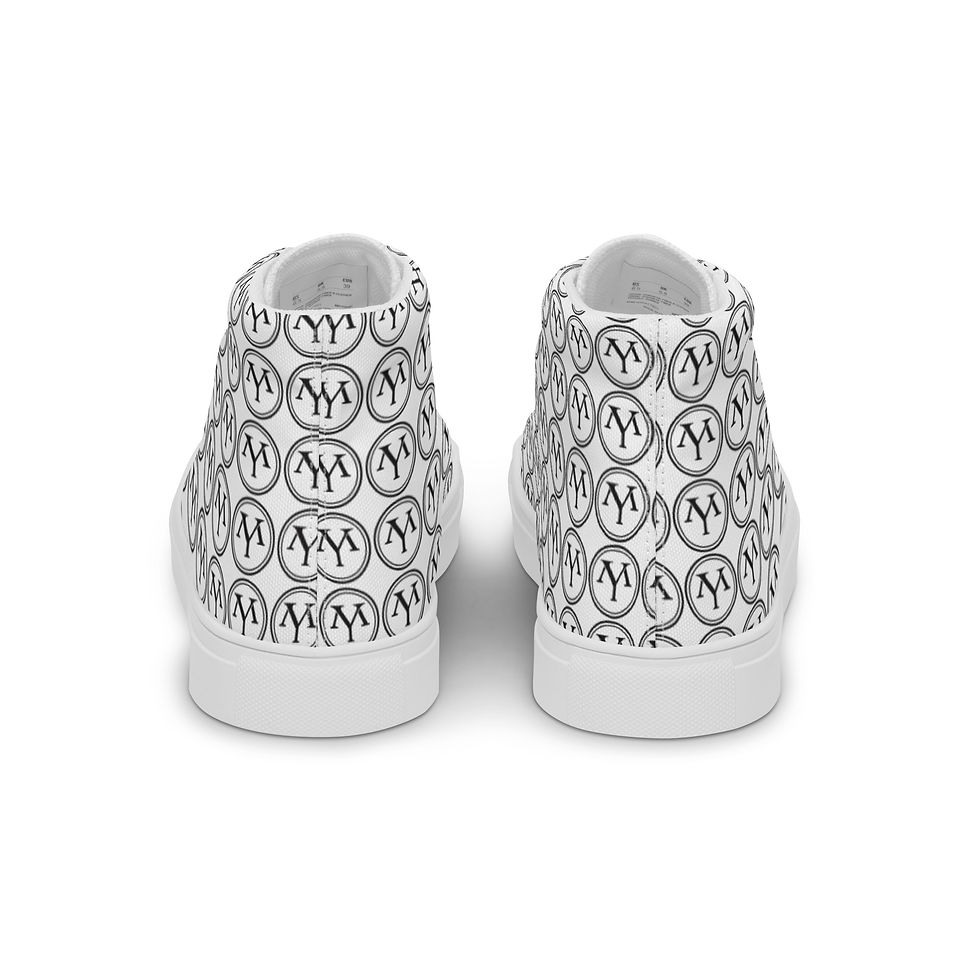 Thumbnail: White YM logo high-top sneakers