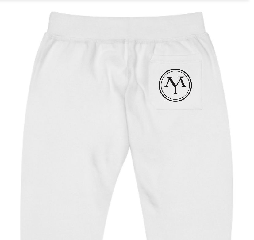 Thumbnail: White YM Drip Letter sweatpants