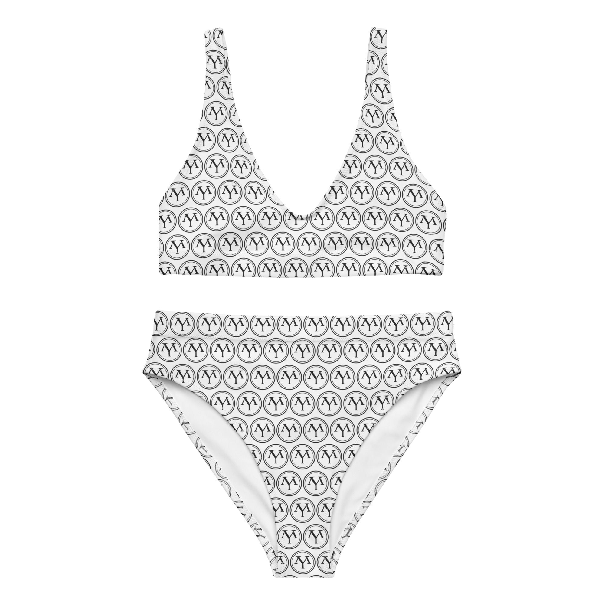 Black and white patterned bikini