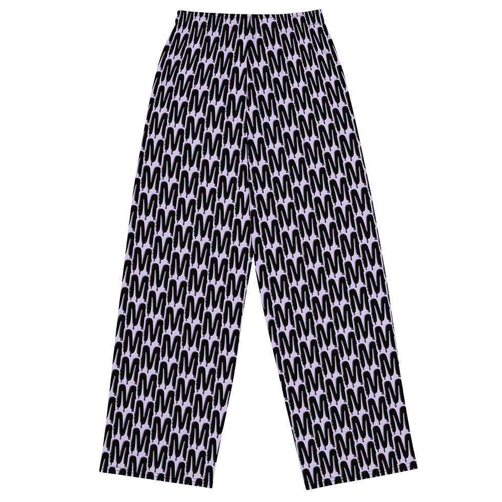 Kids' dark pajama pants, all-over print
