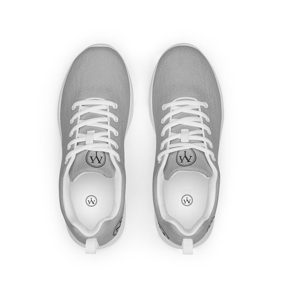 Thumbnail: Gray sneakers with white laces and soles