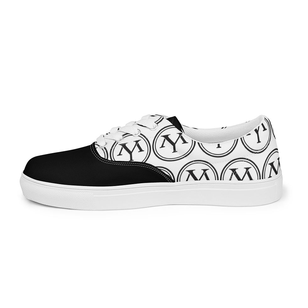 Thumbnail: Black and white YM logo canvas shoes