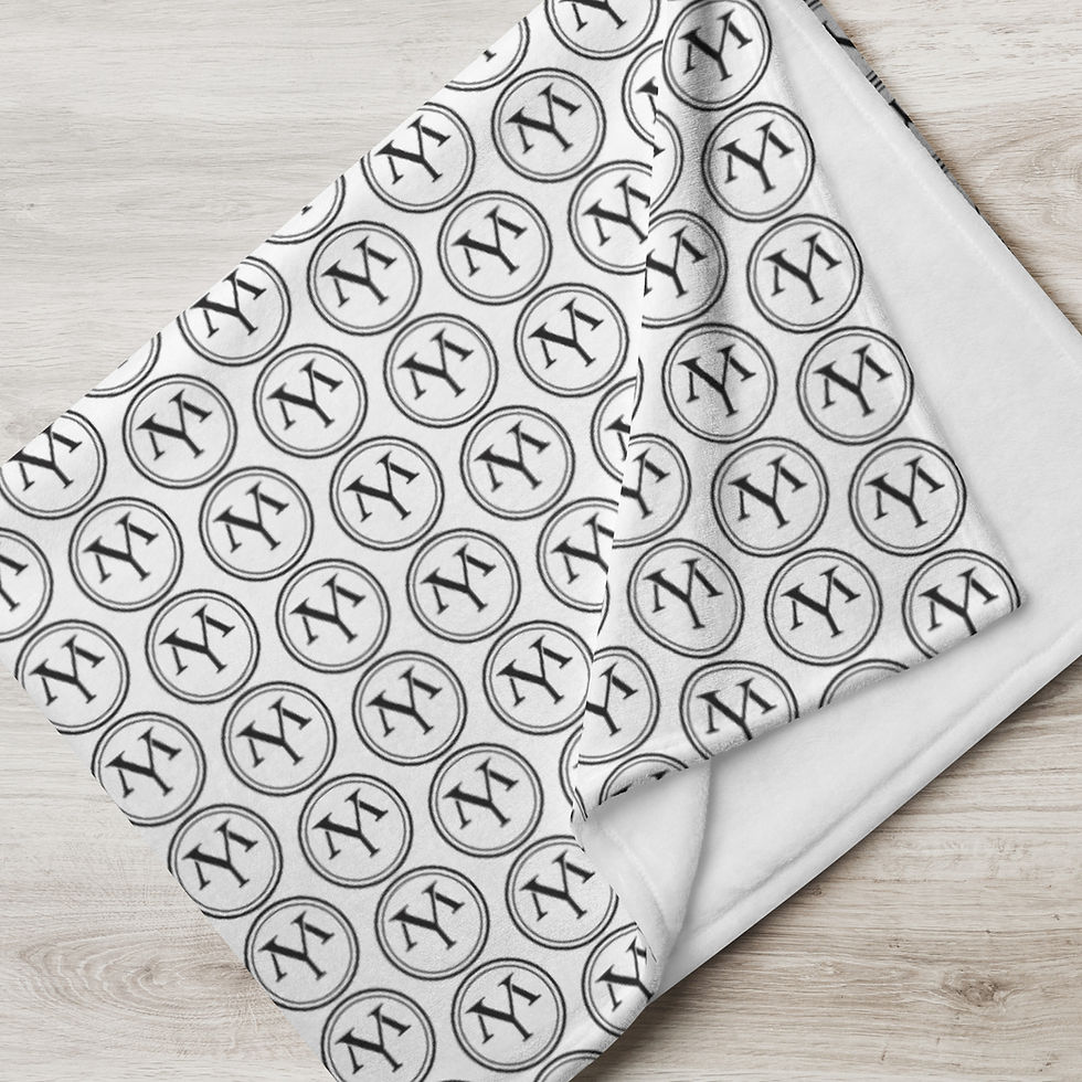 Miniaturebillede: Personalized monogrammed fleece blanket