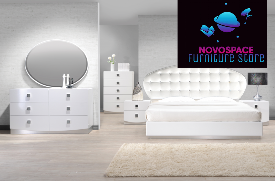 5pc White Bedroom Set - Cal King, Eastern King or Queen