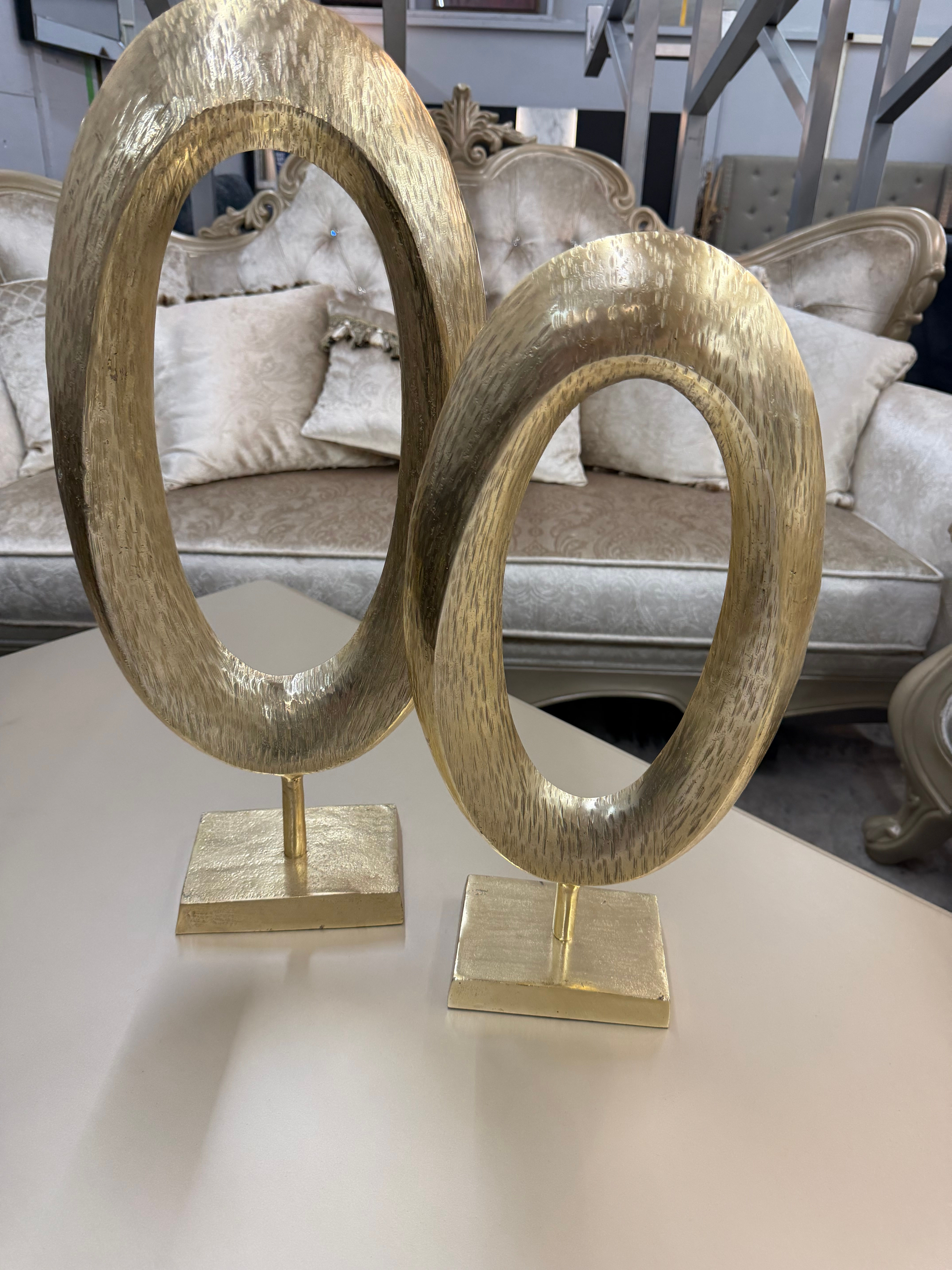 2pc KAVANA Gold Accents Decor