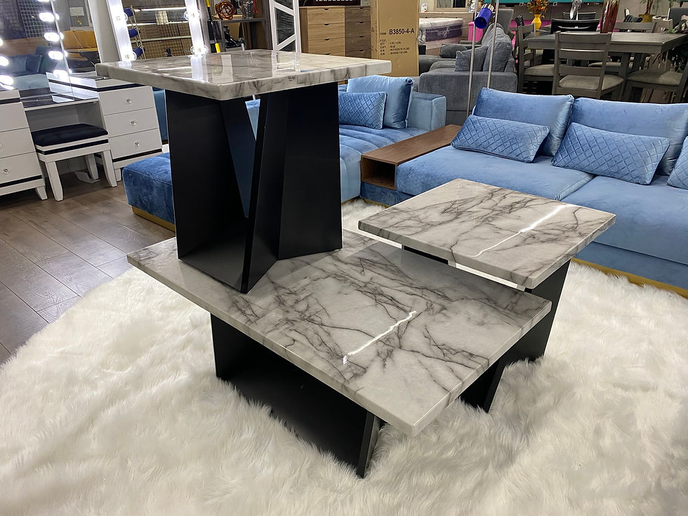 Thumbnail: 3Pcs Marble Coffee Table