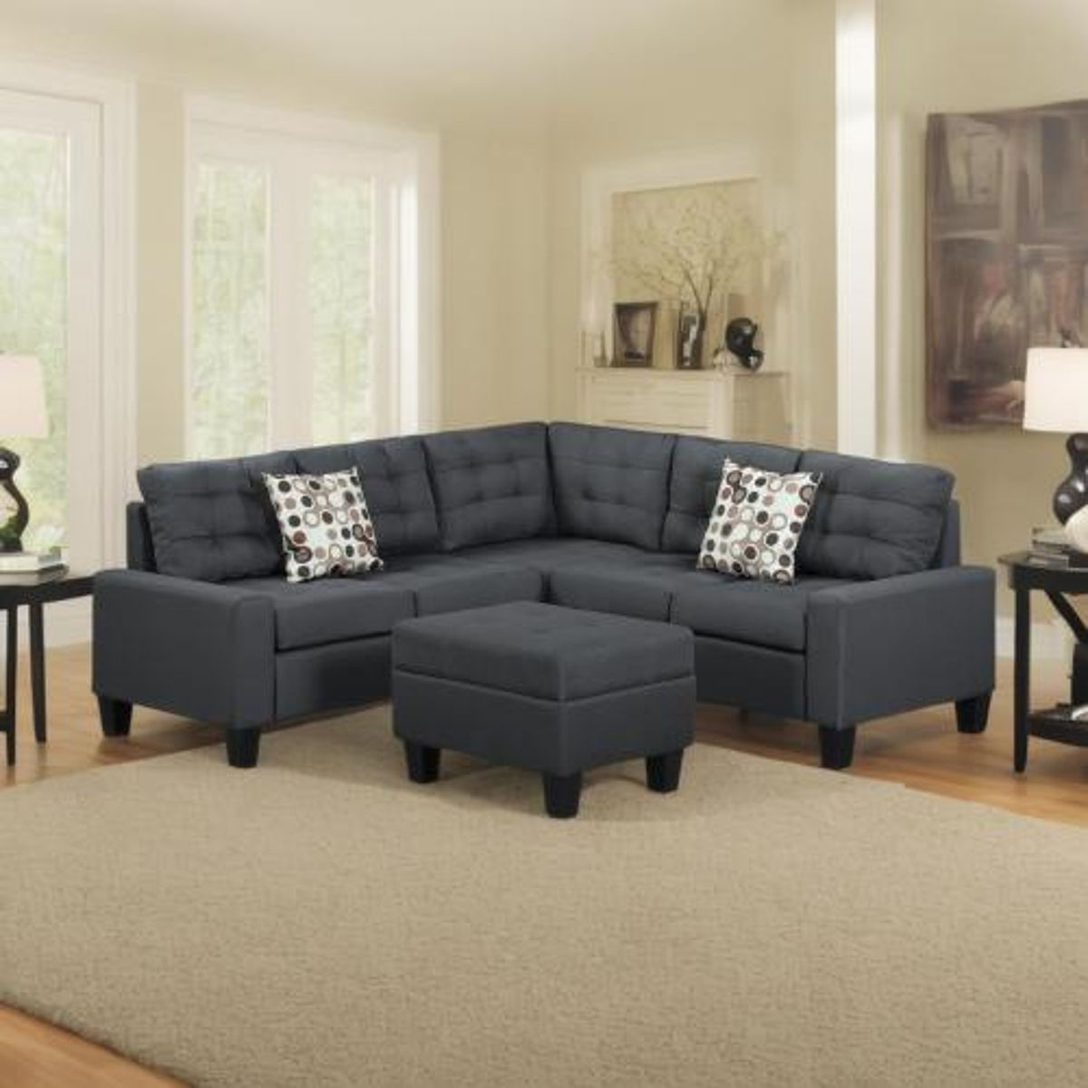 4pc Linen Sectional Set