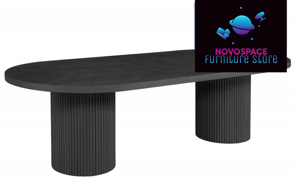 Thumbnail: 5pc Dining Set Black or Natural Oak