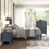 Thumbnail: 4 Pc Queen Bedroom Set - Modern French White or Blue