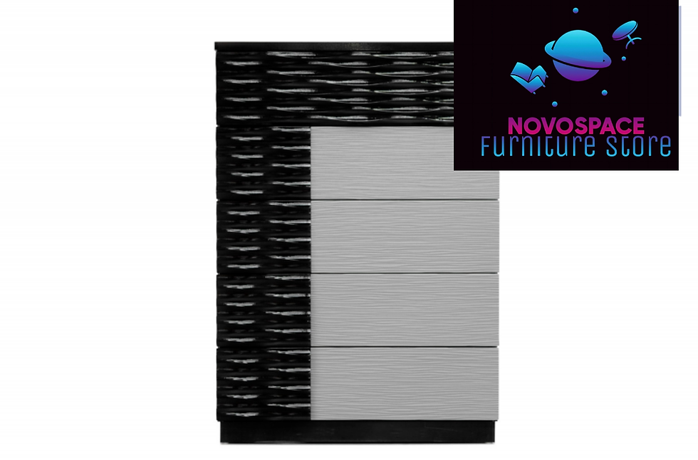 Thumbnail: 5Pcs Modern Black Bedroom Set - Cal King, Queen or Eastern King