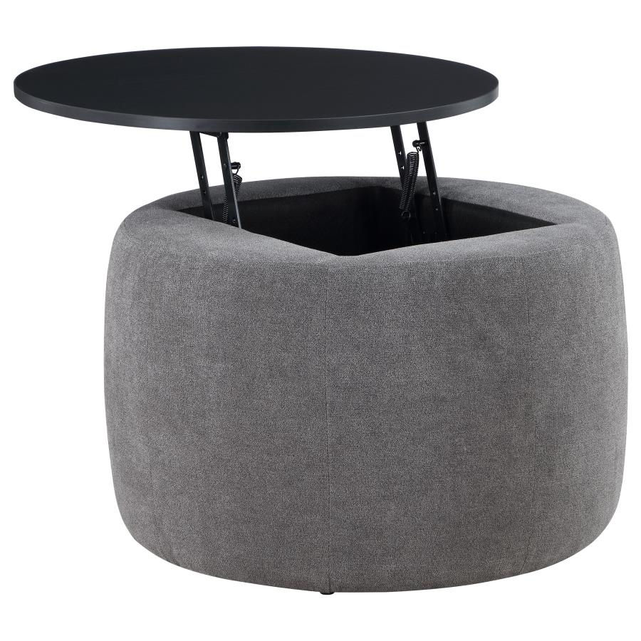 Thumbnail: Top Storage Ottoman Grey