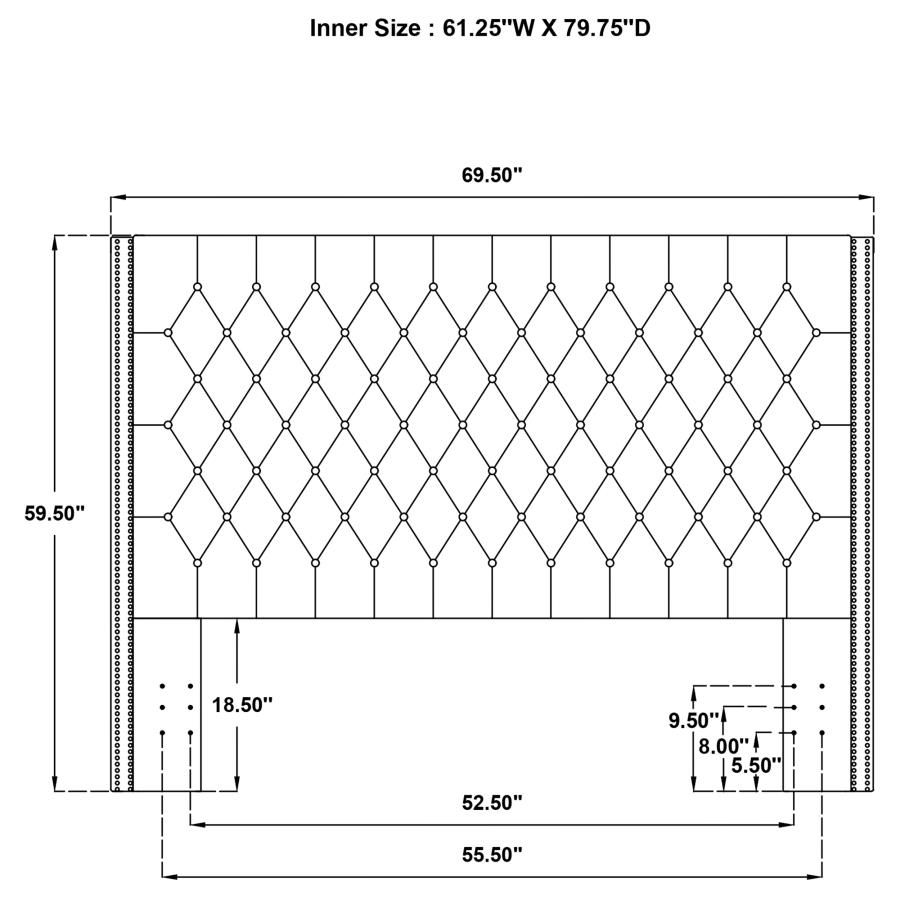Thumbnail: Upholstered Queen Wingback Headboard