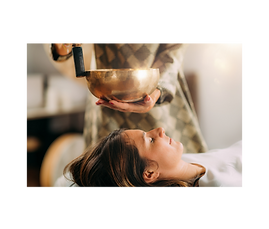 Sound bowl being used in a private session
