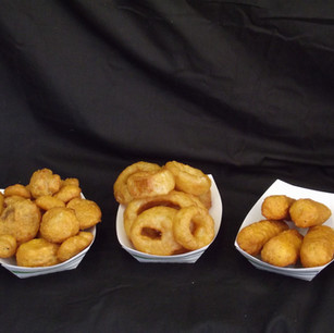 Fried Mushrooms,Onion Rings,Mozzarella Sticks